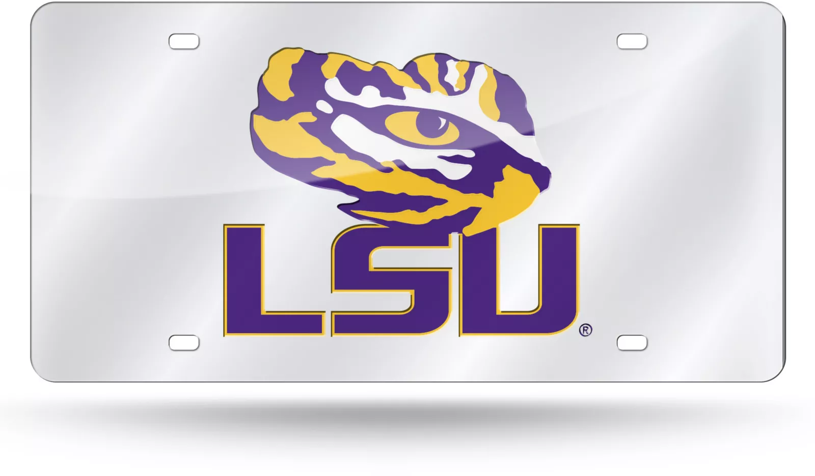 Rico LSU Tigers Silver Laser Tag License Plate 1 Rico LSU Tigers Silver Laser Tag License Plate