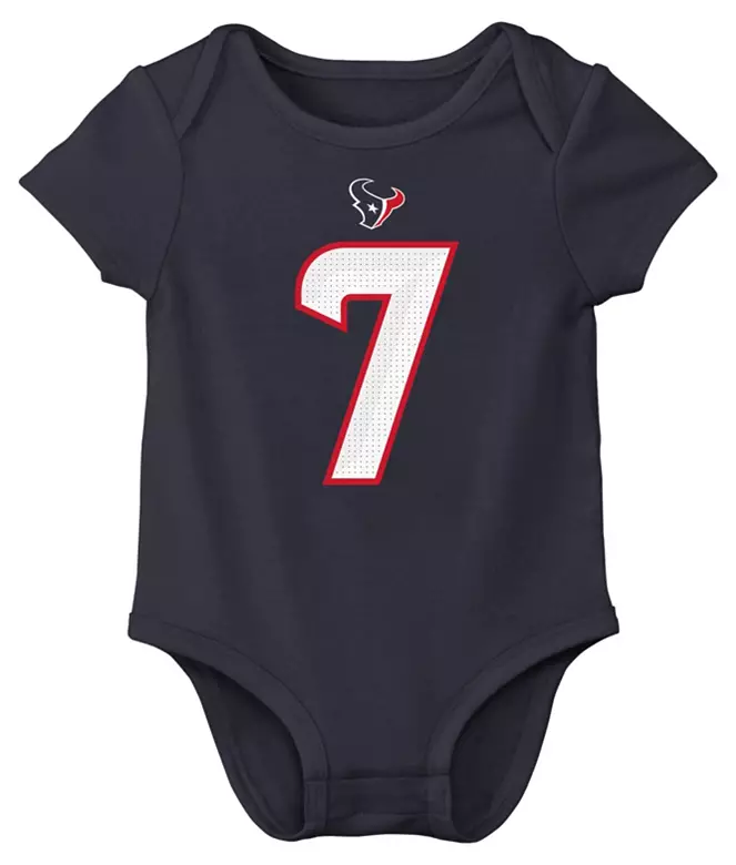 Nike Infant Houston Texans C.J. Stroud #7 Marine Newborn Creeper