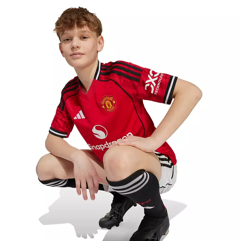 adidas Youth Manchester United 2025 Red Home Replica Jersey 4 adidas Youth Manchester United 2025 Red Home Replica Jersey