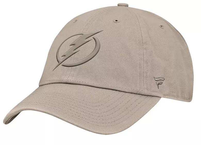 NHL Men's Tampa Bay Lightning Cream Unstructured Adjustable Hat 1 NHL Men's Tampa Bay Lightning Cream Unstructured Adjustable Hat